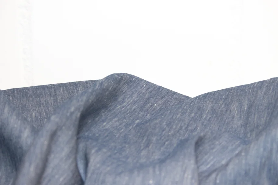 Linen Lyocell Chambray Stretch - Light Blue Melange