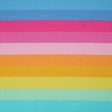 Organic Jersey - Regenbogen Streifen Susalabim