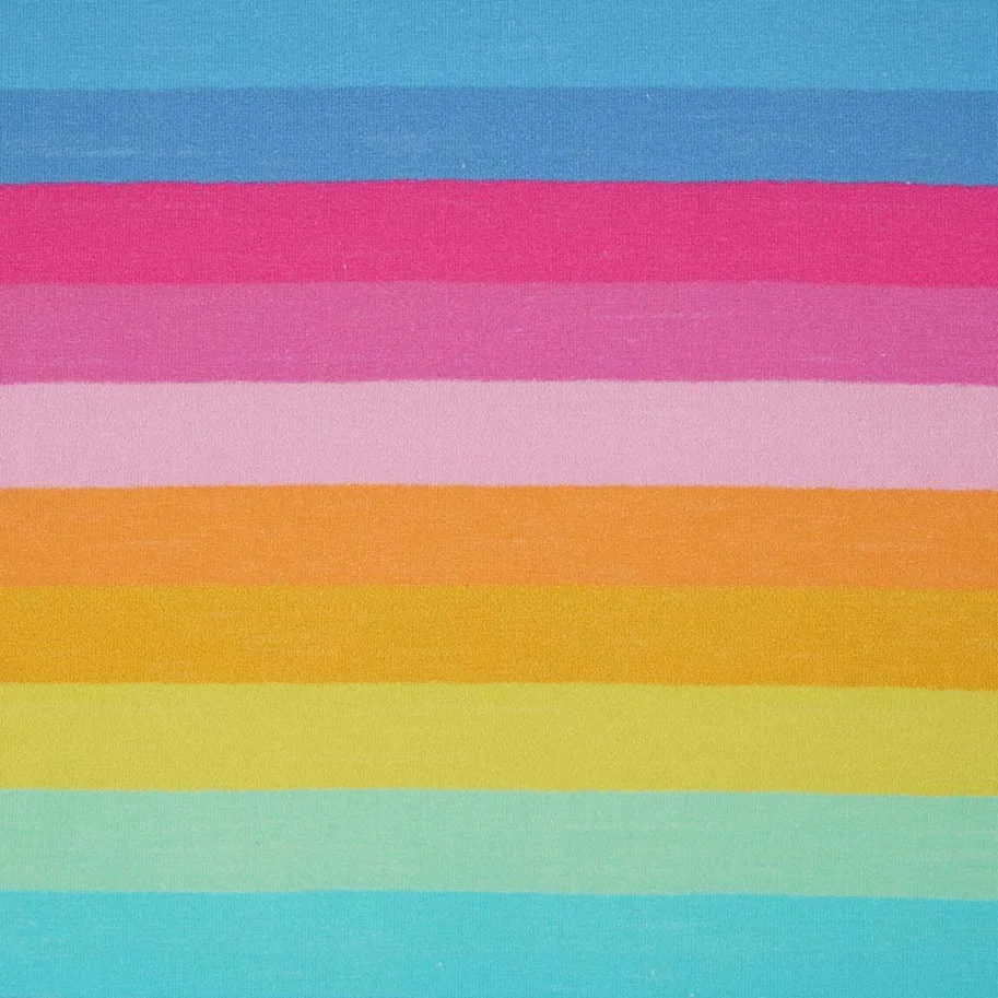 Organic Jersey - Regenbogen Streifen Susalabim