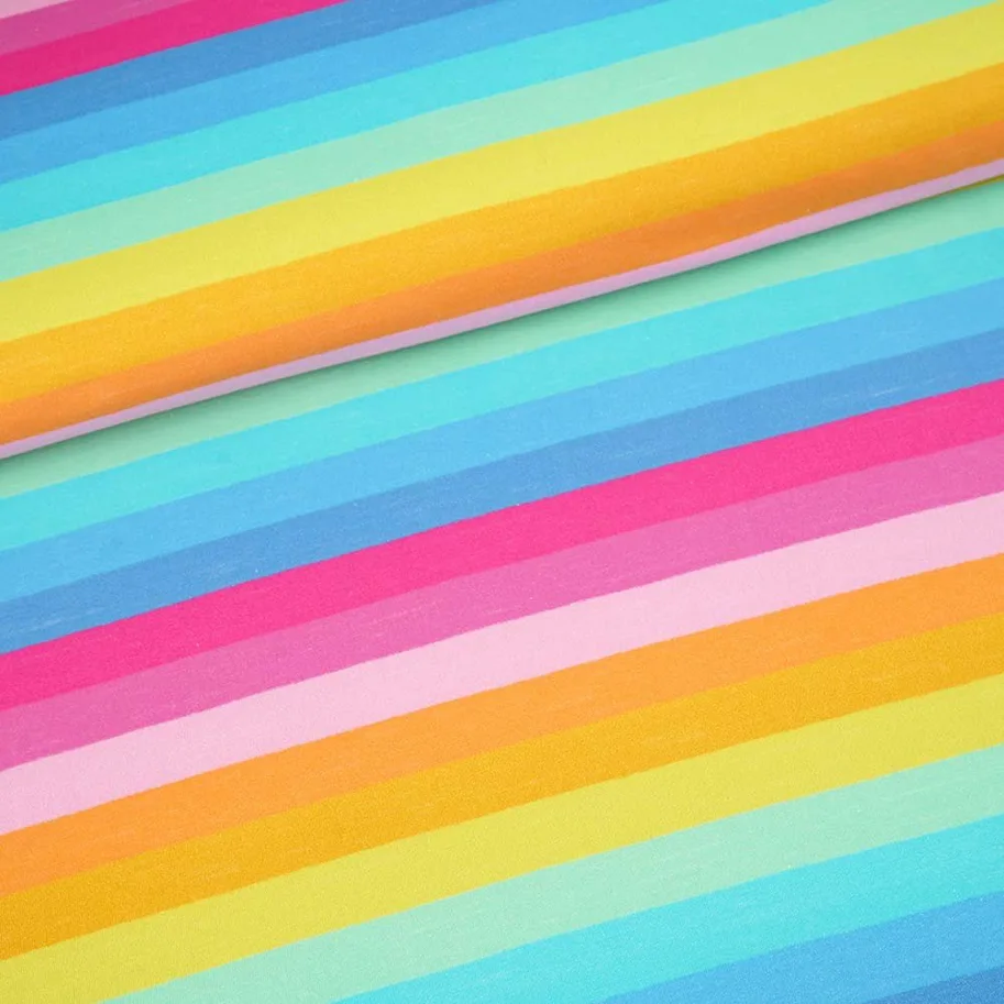 Organic Jersey - Regenbogen Streifen Susalabim
