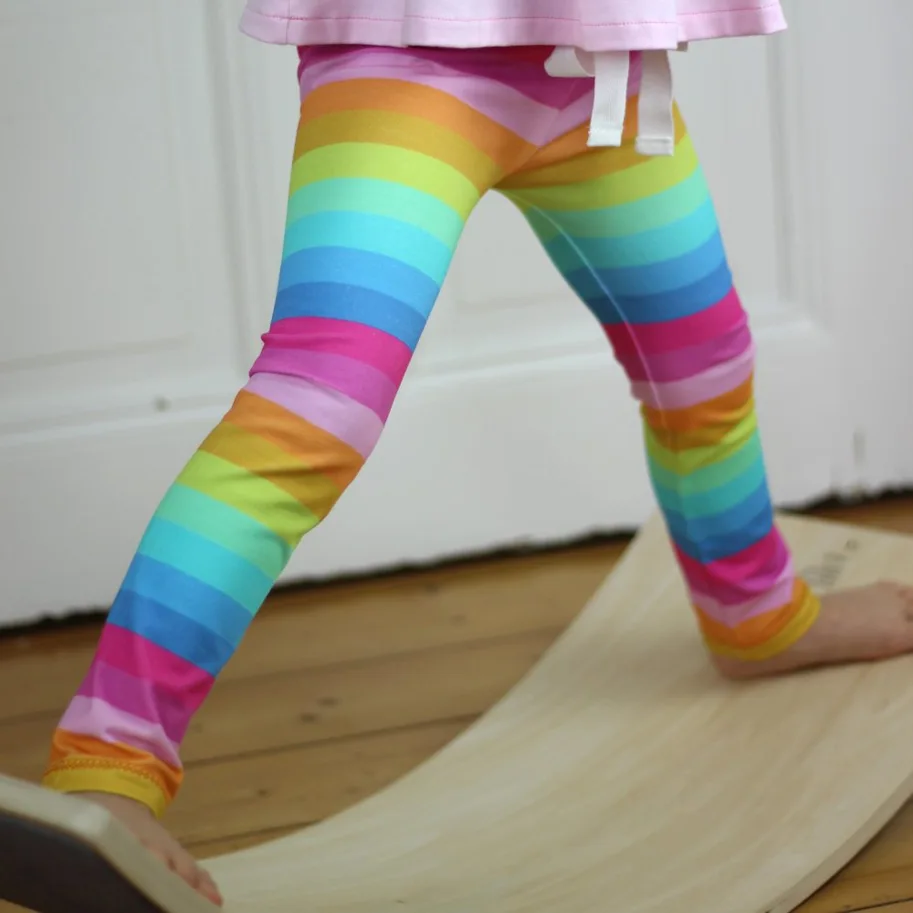 Organic Jersey - Regenbogen Streifen Susalabim