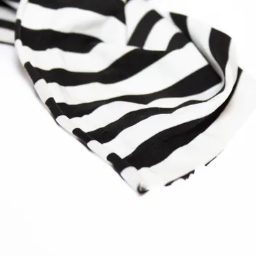 Deadstock Swim and Sports Jersey Fabric - Calabria Black Stripe