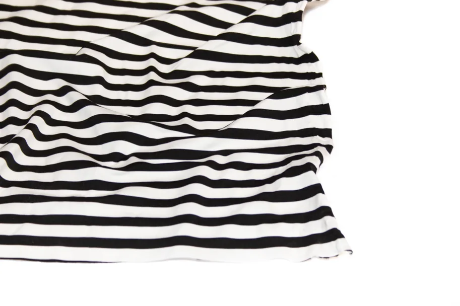 Deadstock Swim and Sports Jersey Fabric - Calabria Black Stripe