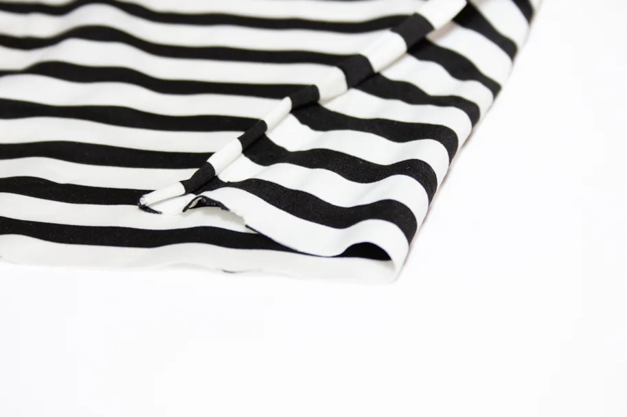 Deadstock Swim and Sports Jersey Fabric - Calabria Black Stripe