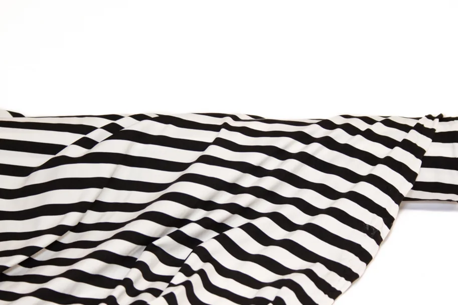 Deadstock Swim and Sports Jersey Fabric - Calabria Black Stripe