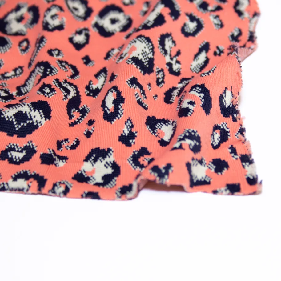 Deadstock Badestoff Sportjersey - Coral Leo