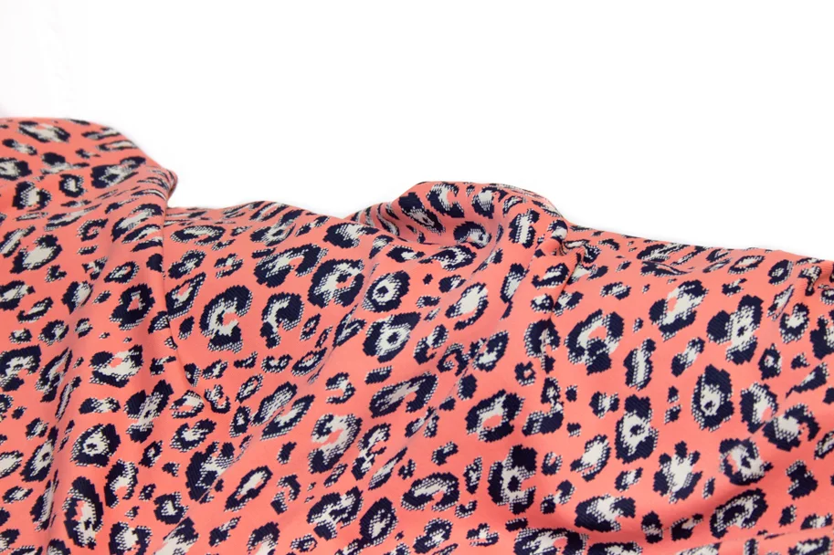 Deadstock Badestoff Sportjersey - Coral Leo