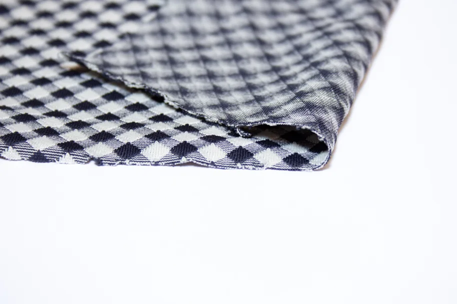 Deadstock Swim and Sports Jersey Fabric - Nizza Navy Check