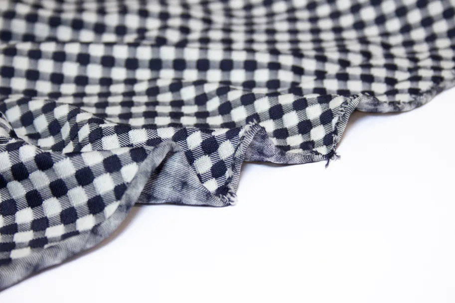 Deadstock Swim and Sports Jersey Fabric - Nizza Navy Check