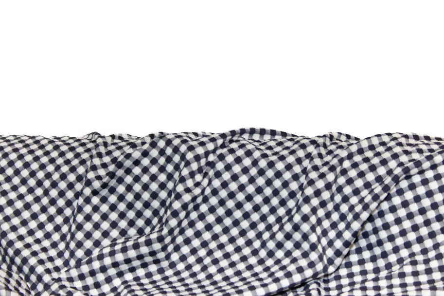 Deadstock Swim and Sports Jersey Fabric - Nizza Navy Check