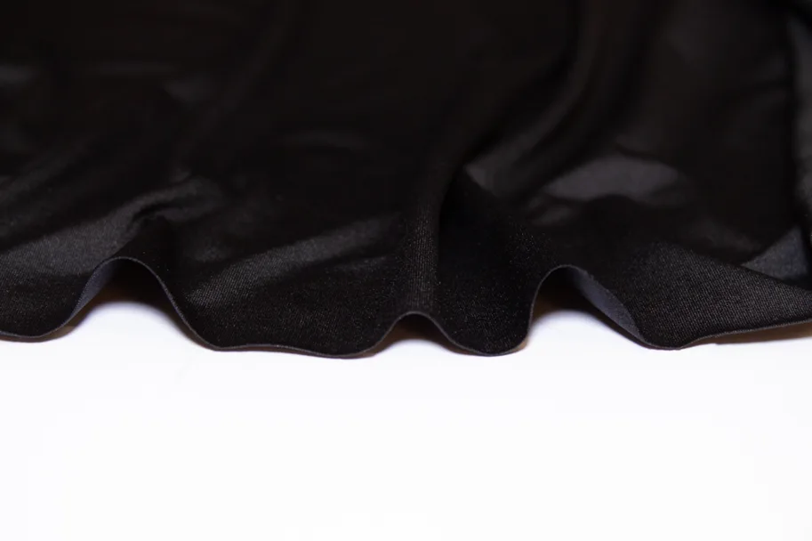 Deadstock Badestoff Sportjersey - Uni Black Light