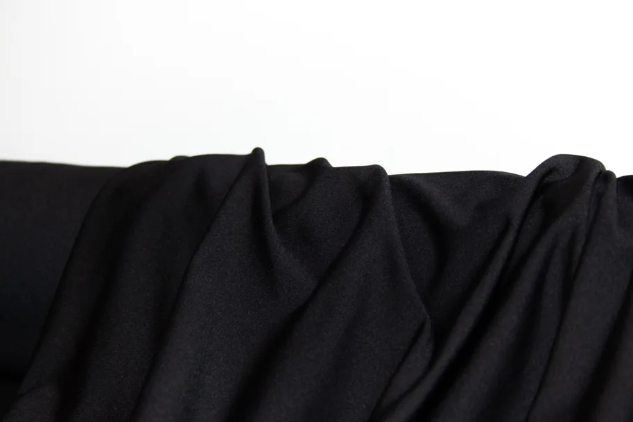 Deadstock Badestoff Sportjersey - Uni Black Light