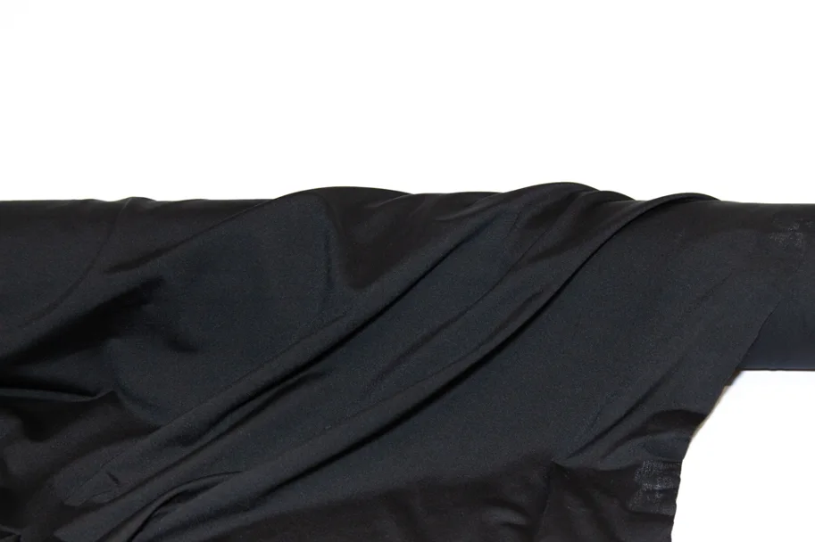 Deadstock Badestoff Sportjersey - Uni Black Midweight