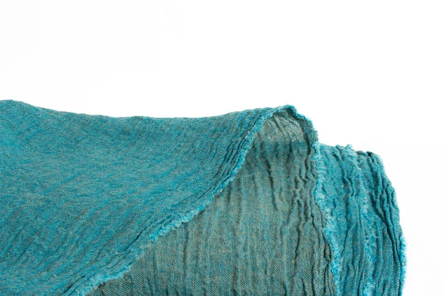 Linen Crinkle - Aquamarin