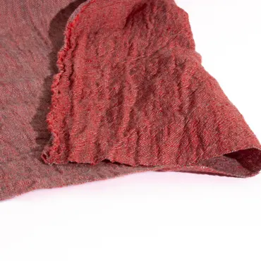 Linen Crinkle - Clinker Red