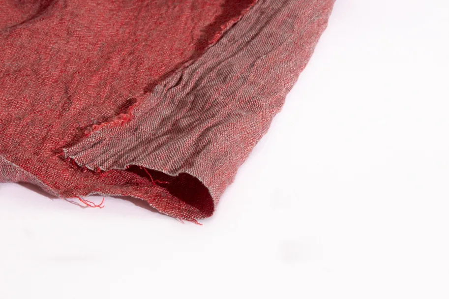 Leinen Crinkle - Clinker Red