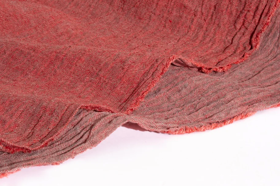 Leinen Crinkle - Clinker Red