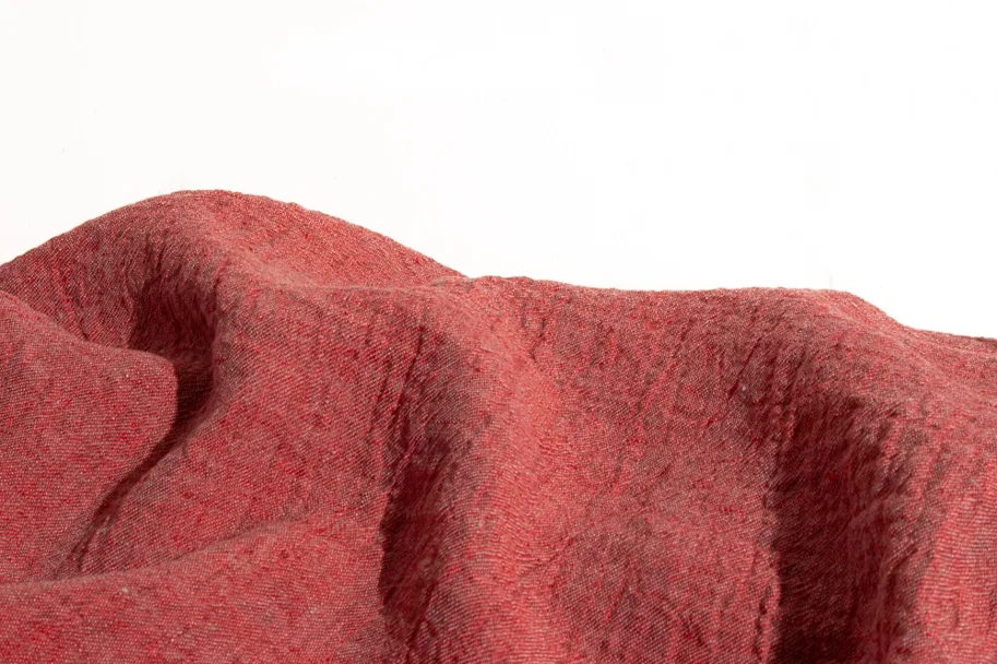 Leinen Crinkle - Clinker Red