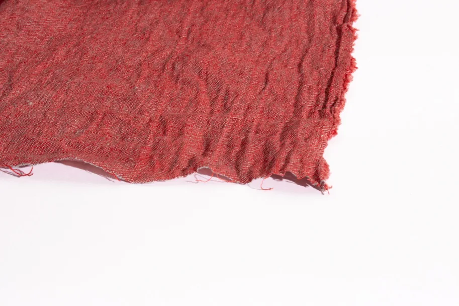 Leinen Crinkle - Clinker Red