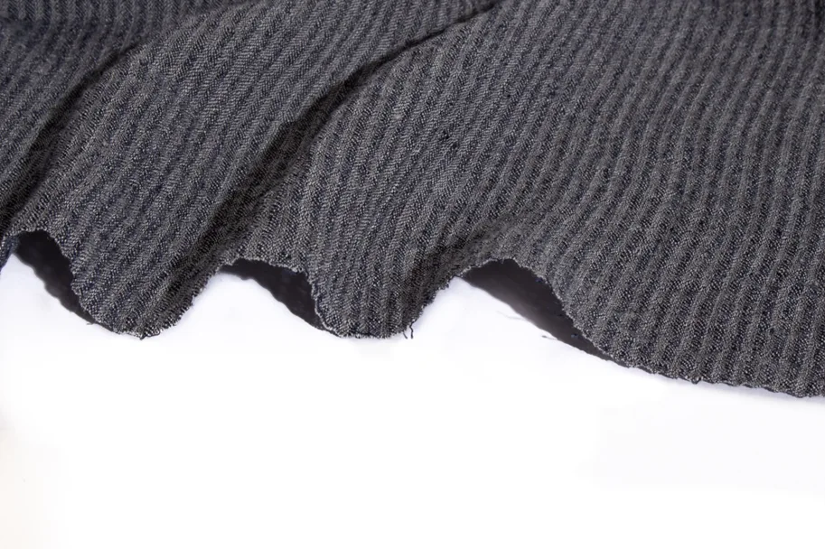 Leinen Crinkle - Skyscraper Stripe