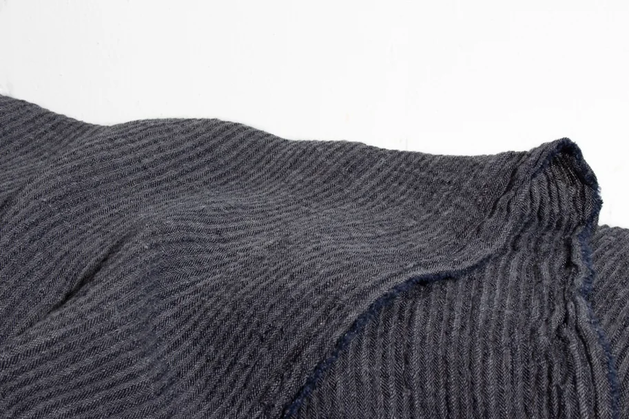 Leinen Crinkle - Skyscraper Stripe