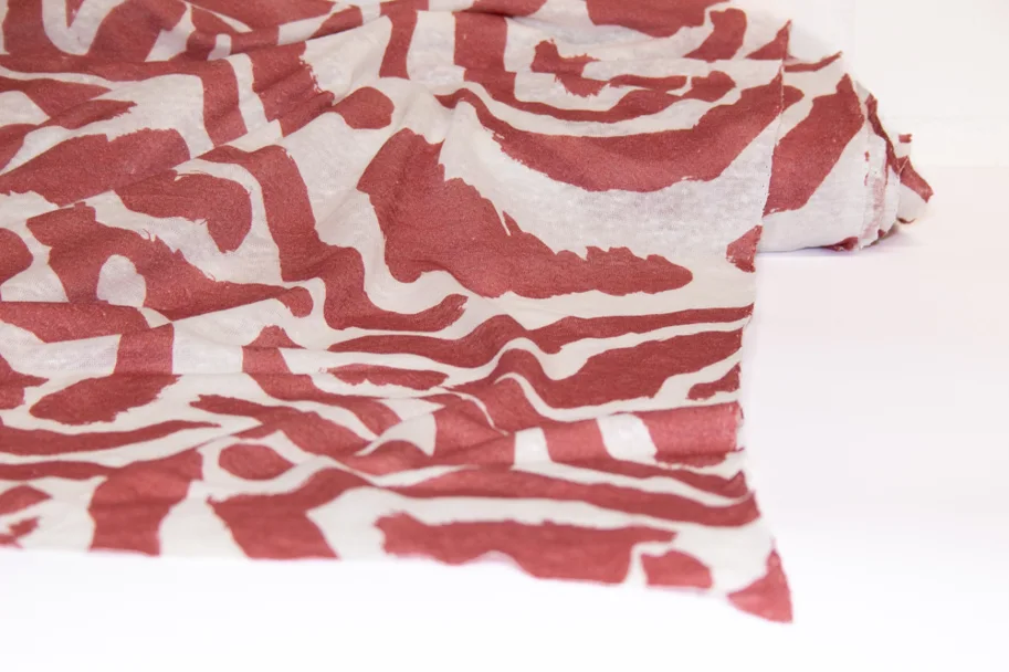 Linen Jersey Deadstock - Brush Strokes