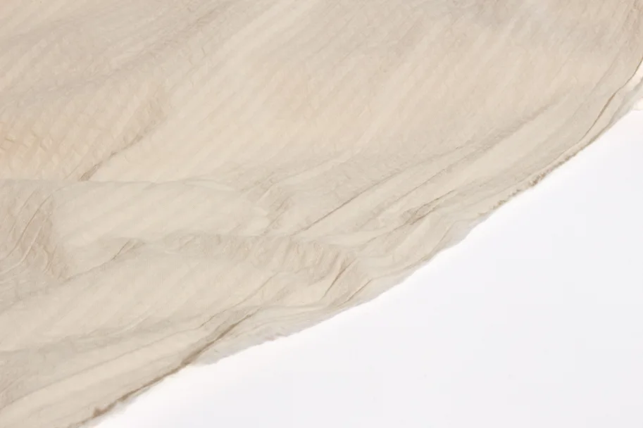 Organic Cotton Seersucker - Alabaster White