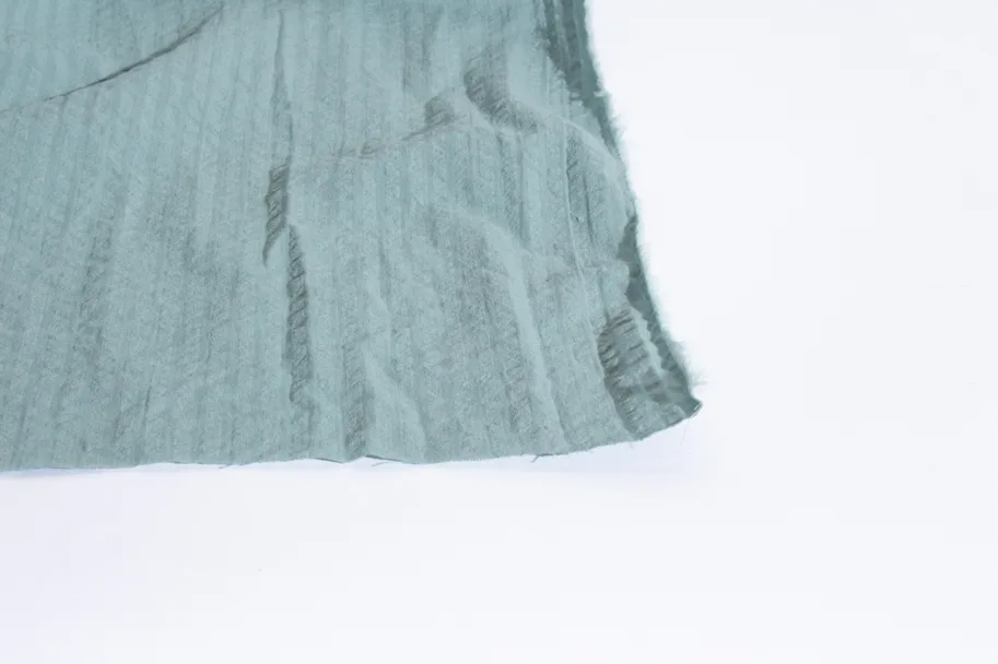 Organic Cotton Seersucker - Morning Tide