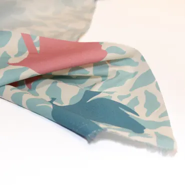Bio Baumwolle Popeline - Daybreak Blooming Blue