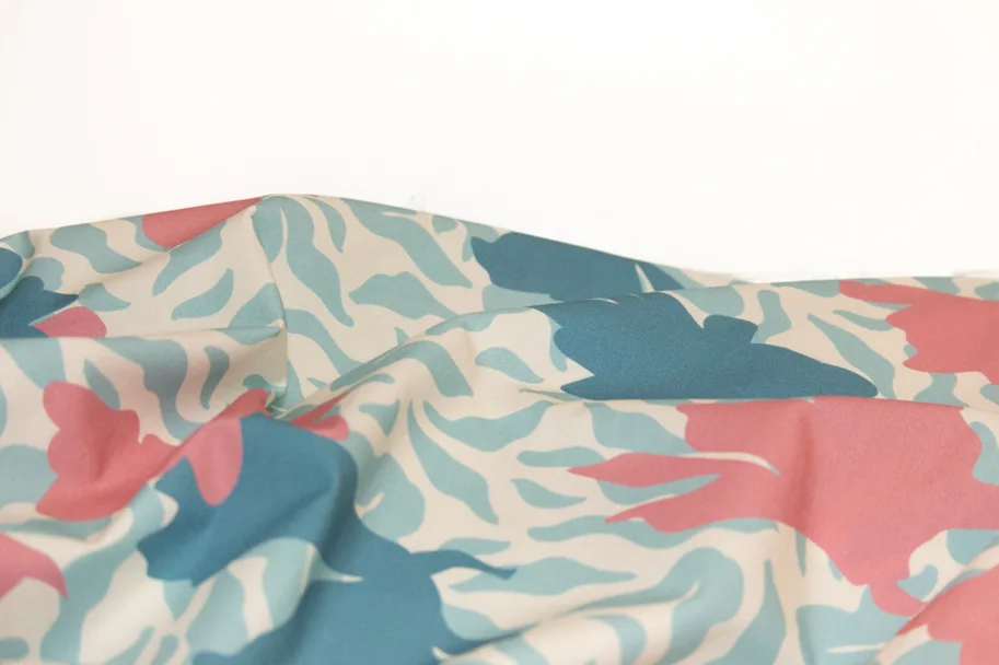 Organic Cotton Poplin - Daybreak Blooming Blue