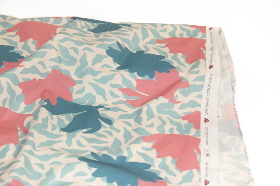 Organic Cotton Poplin - Daybreak Blooming Blue