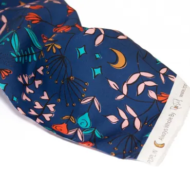 Bio Baumwolle Popeline - Moon Magic Cobalt