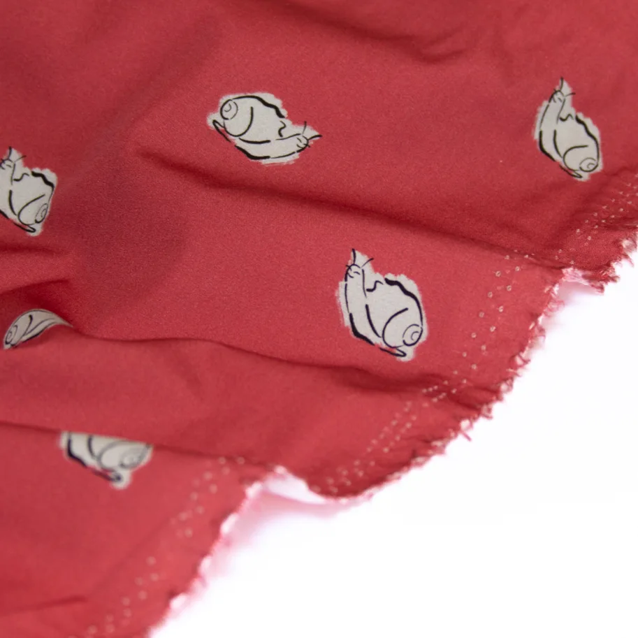 Organic Cotton Poplin - Seen Snails