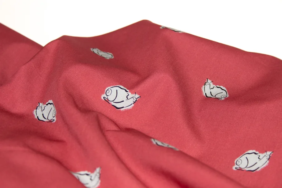 Organic Cotton Poplin - Seen Snails
