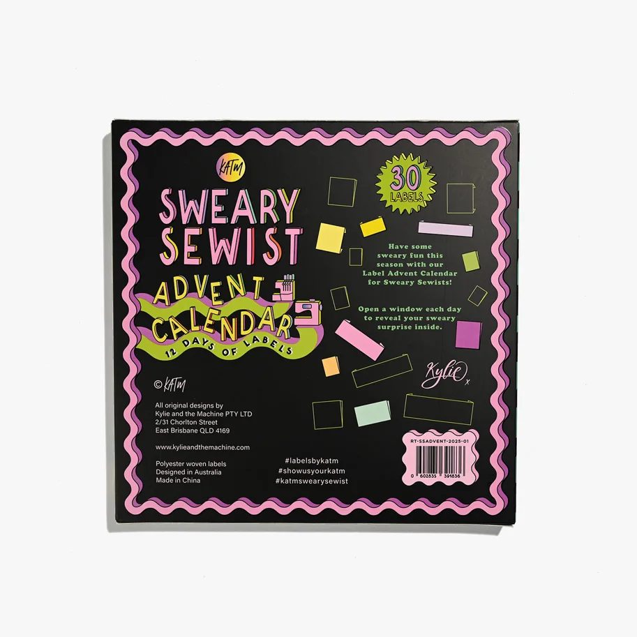 Advent Calendar 12 Days Sweary Sewist - Kylie and the Machine