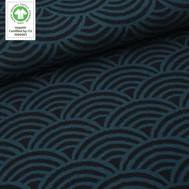 Bio Strick-Jacquard - Rainbow Petrol