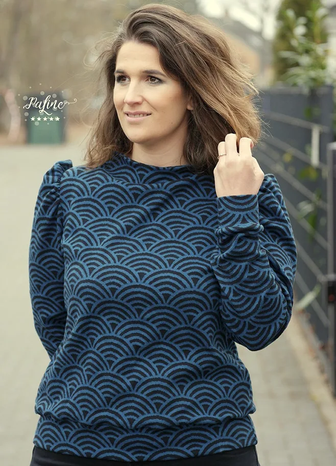 Bio Strick-Jacquard - Rainbow Petrol