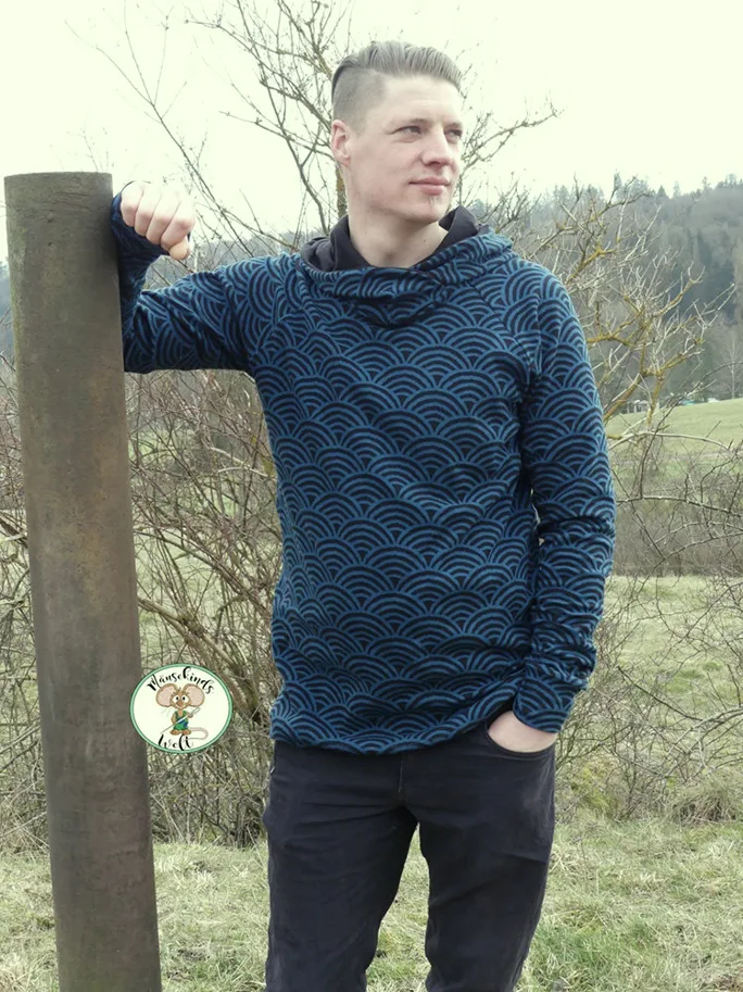 Bio Strick-Jacquard - Rainbow Petrol