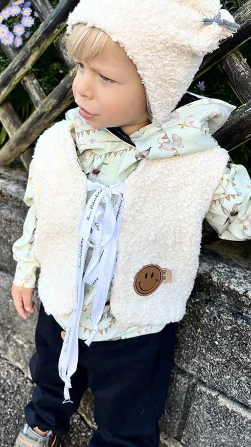 Bio Teddy Plüsch - Naturweiss Schäfchen