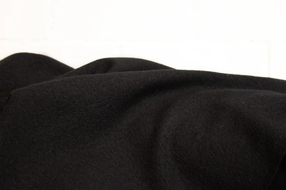 Organic Merino Boiled Wool - Black