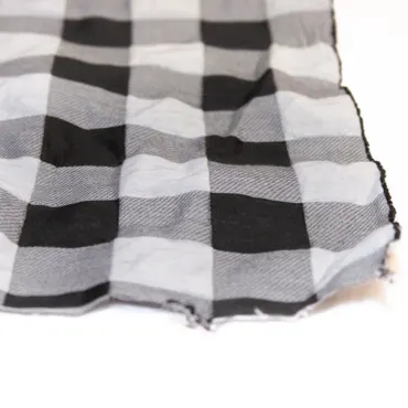 Seide-Baumwolle Deadstock - Big Gingham Check