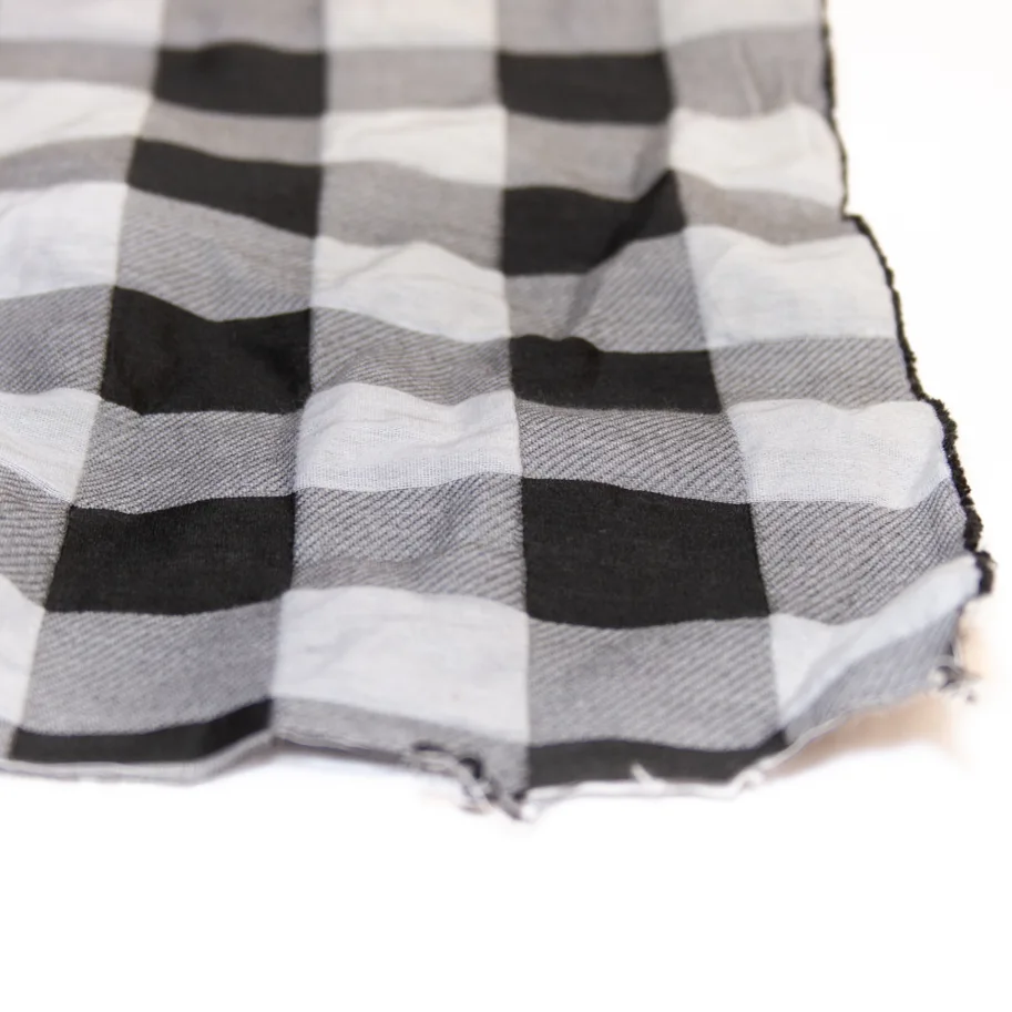 Silk-Cotton Deadstock - Big Gingham Check