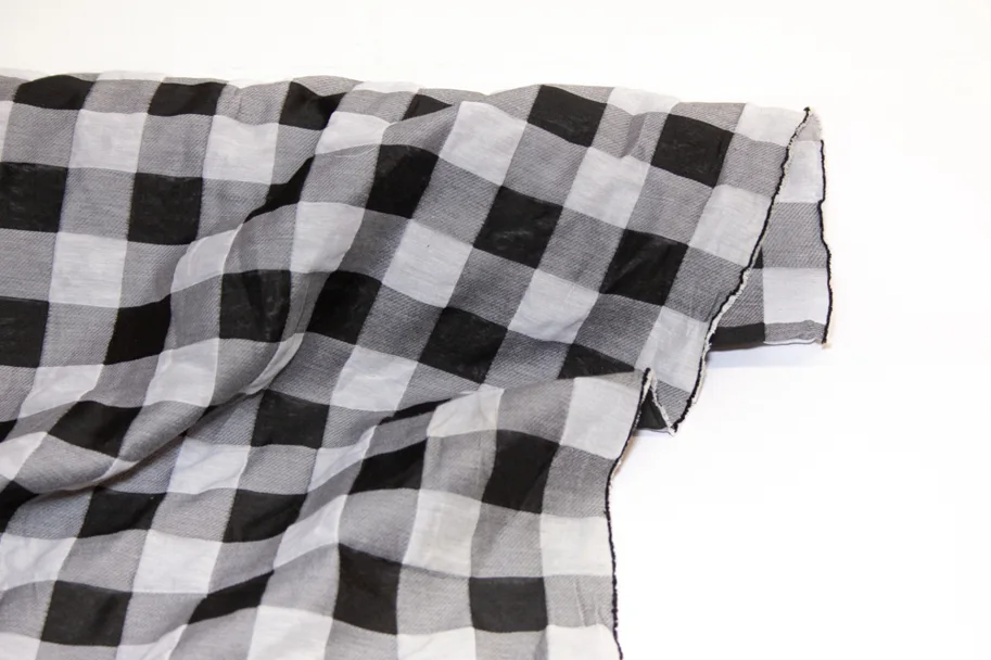 Silk-Cotton Deadstock - Big Gingham Check