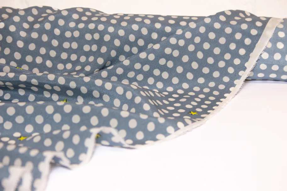 Silk Crepe Deadstock - Dots and Stars