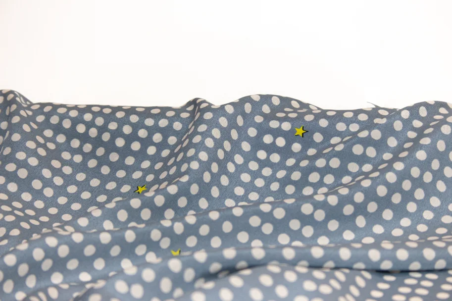 Silk Crepe Deadstock - Dots and Stars