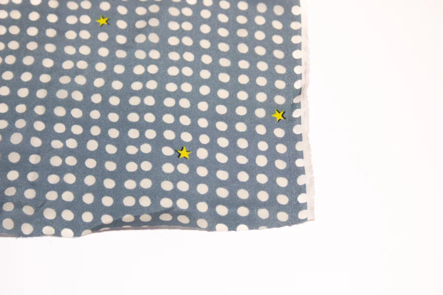 Silk Crepe Deadstock - Dots and Stars