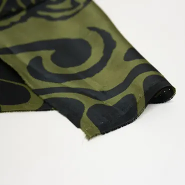 Seide Satin Deadstock - Bold Floral Greens