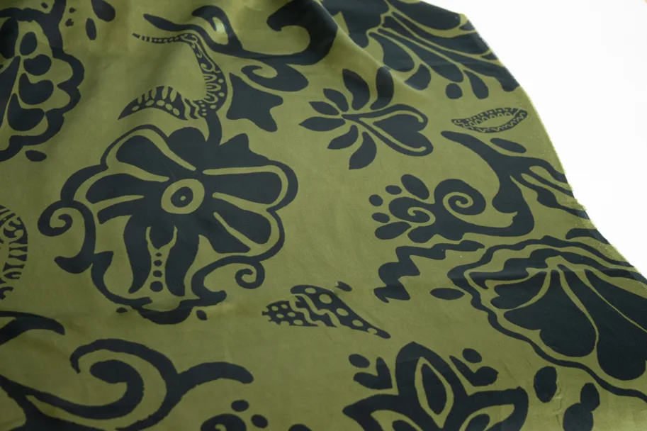 Seide Satin Deadstock - Bold Floral Greens