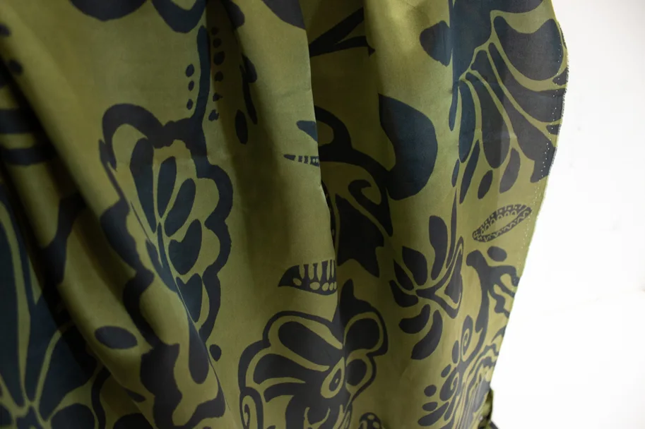 Seide Satin Deadstock - Bold Floral Greens