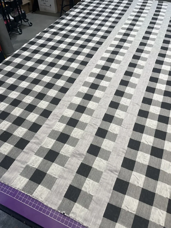 Silk-Cotton Deadstock - Big Gingham Check